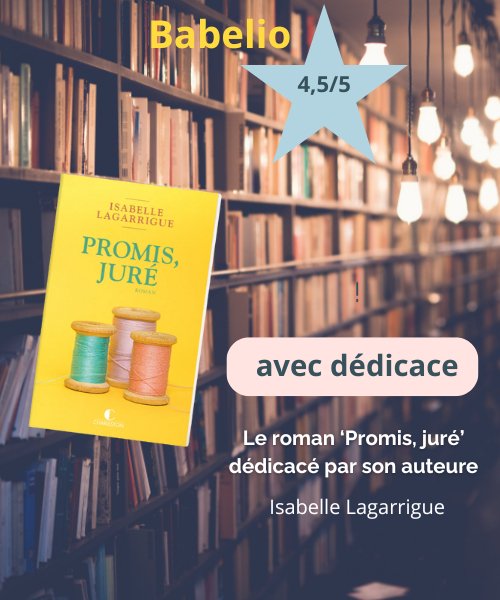 Roman dédicacé 'Promis, Juré' - Isabelle Laguarrigue, Editions Charleston - Gilbertine BrusselsGilbertine BrusselsRoman